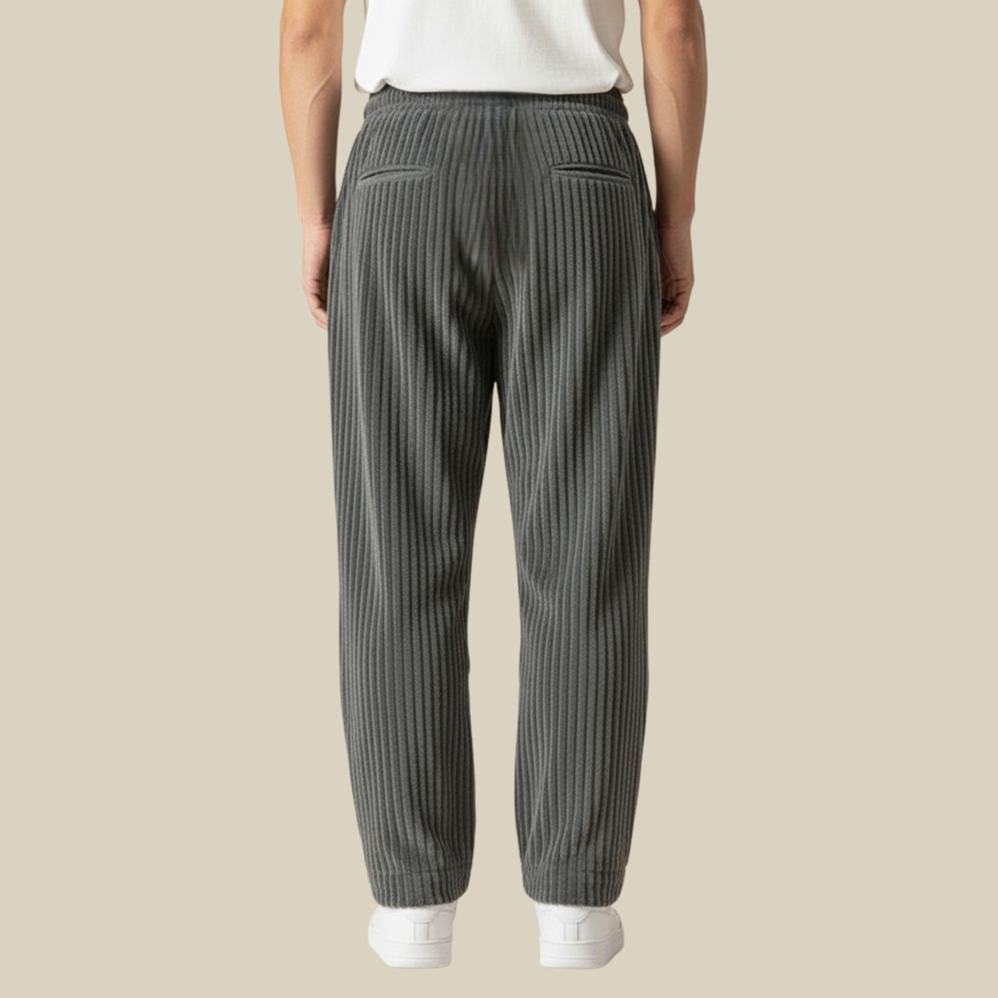 Relaxed Fit Men's Corduroy Casual Pants
