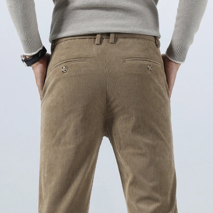 Classic Ribbed Corduroy Pants with Belt Loops