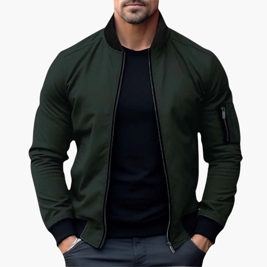 Slim Fit Mens Bomber Jacket - Comfortable & Water Resistant