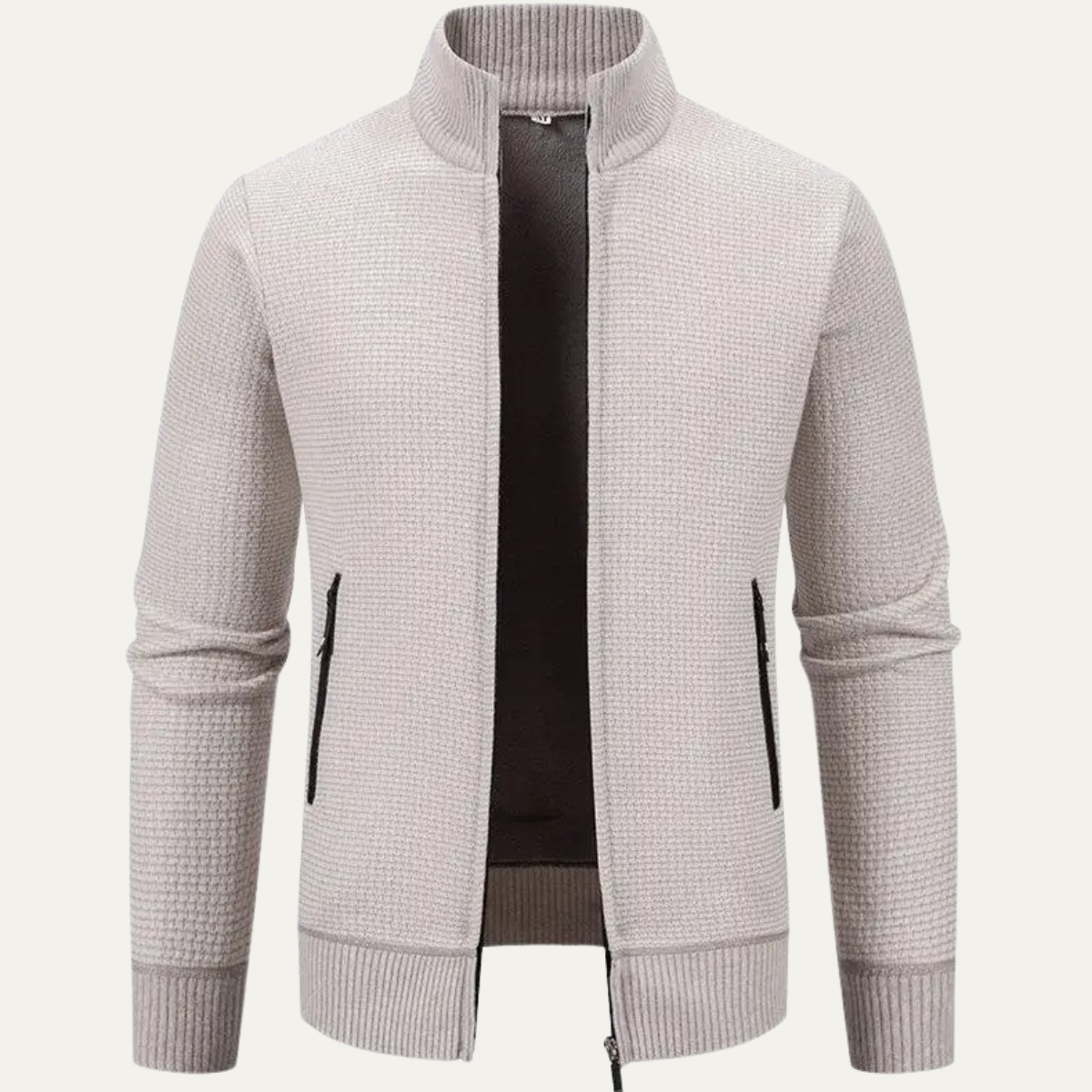 Relaxed Fit Men's Knit Zip Up Cardigan Sweater - Nocini