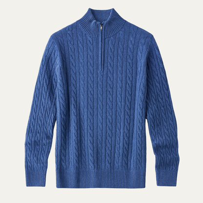 Cozy Men's Thermal Half Zip Knit Winter Sweater - Nocini