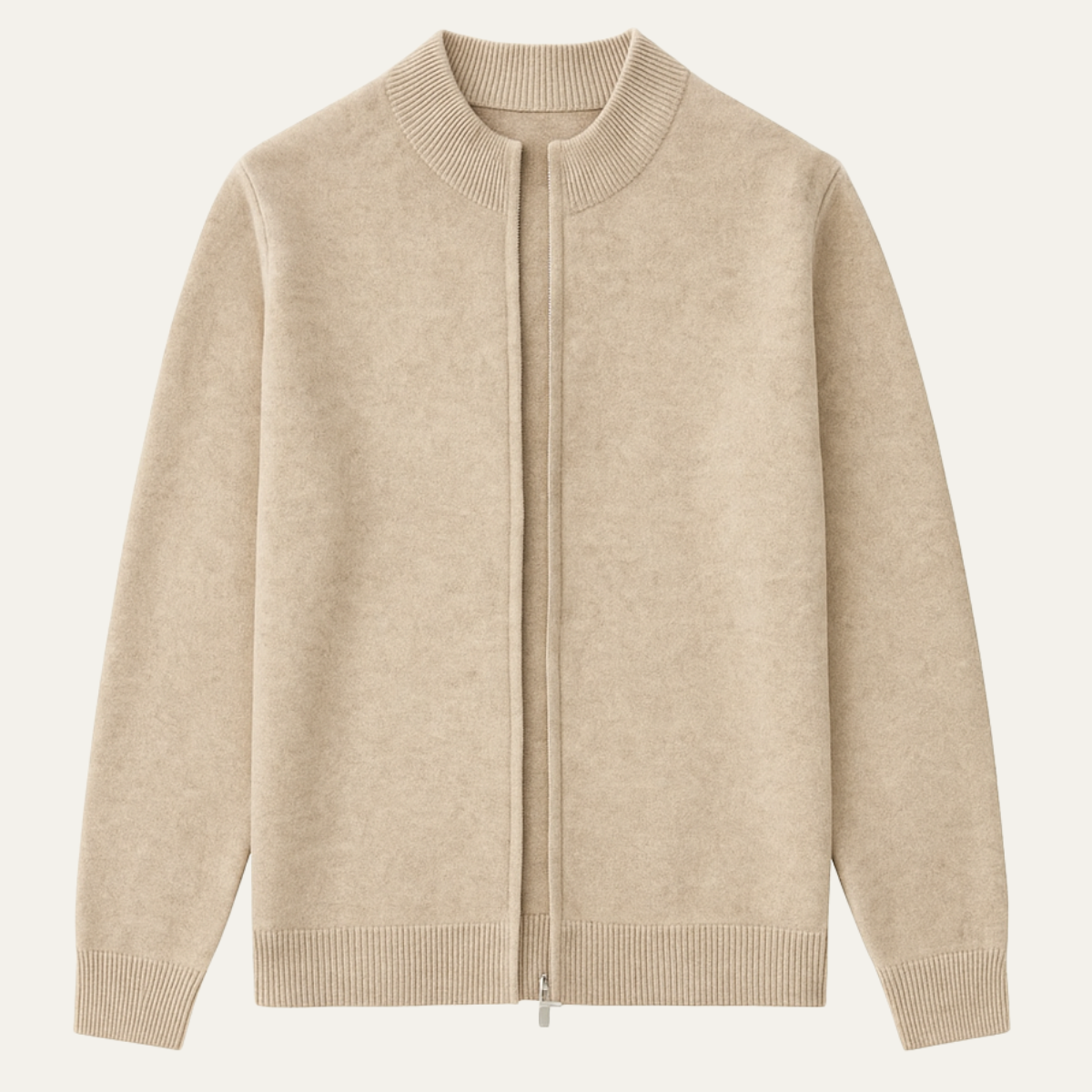 Premium Men's Soft Cashmere Zip Sweater - Nocini