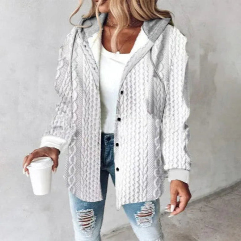 Ladies Plaid Hooded Jacket
