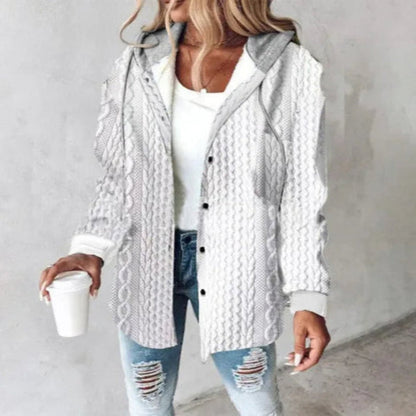 Ladies Plaid Hooded Jacket