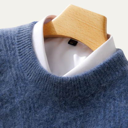 Cozy Mens Thick Cable Knit Wool Sweater