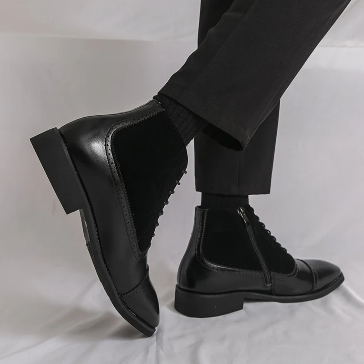 Luxury Men's Black Leather Chelsea Boots