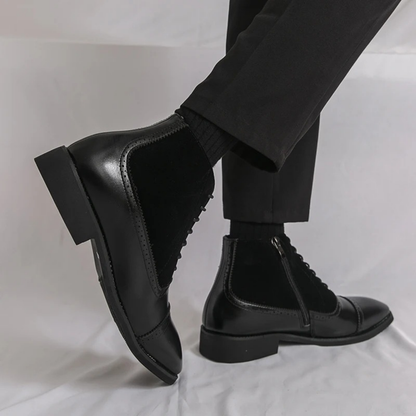 Luxury Men's Black Leather Chelsea Boots