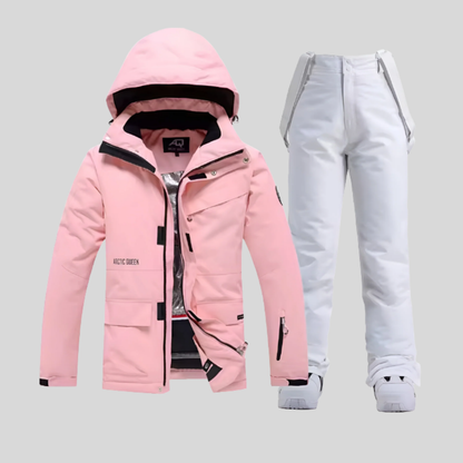 Warm Waterproof Ski Suit Women's Snow Jacket Pants Set