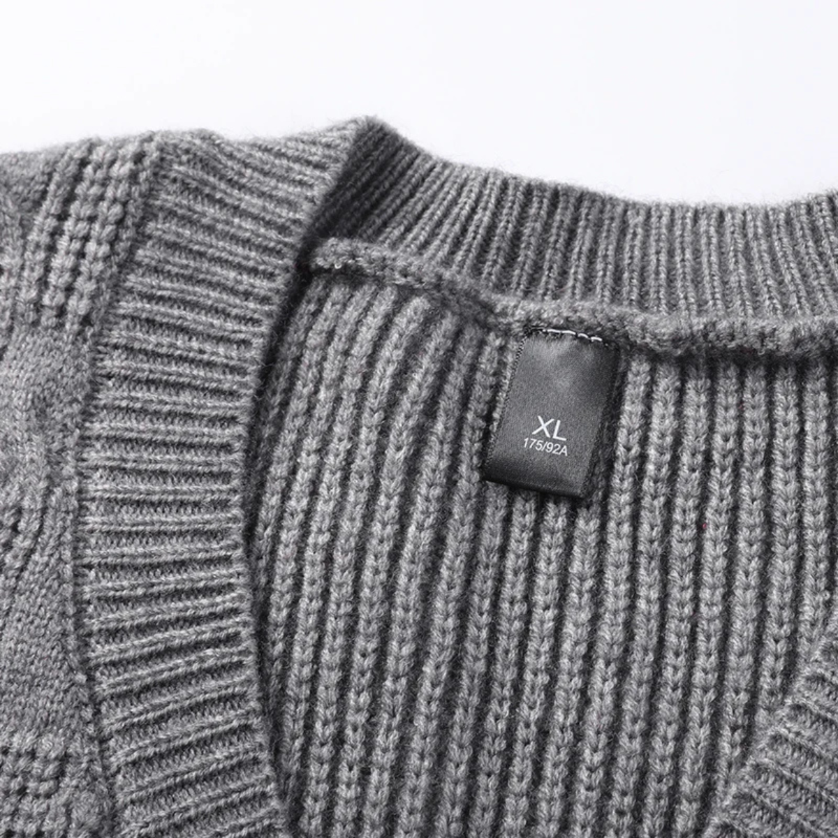 Cozy Men's Thick Cable Knit V Neck Sweater Vest