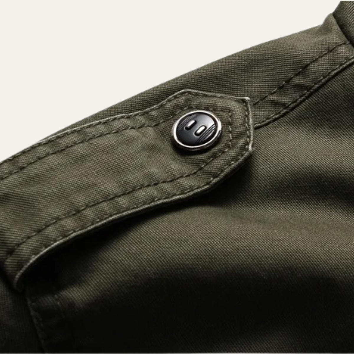 Stylish Men's Cotton Cargo Jacket with Multiple Pockets