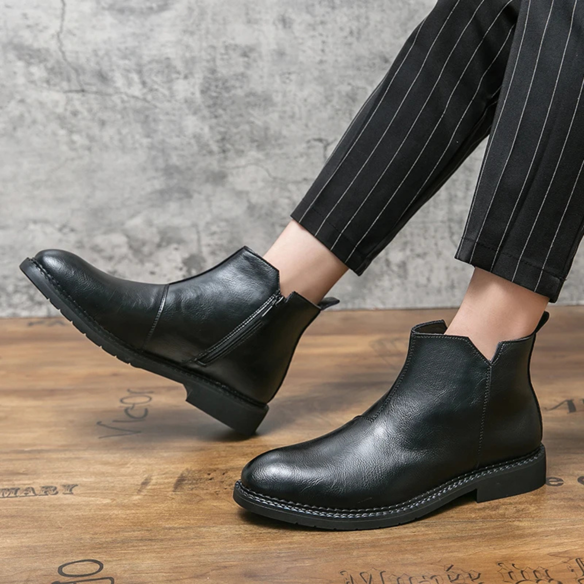 Genuine Leather Men's Ankle Boots