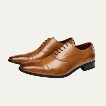 Classic Men's Black Leather Oxfords Shoes - Nocini