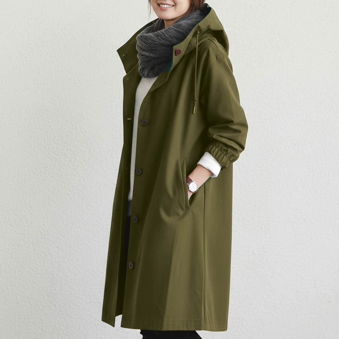 Waterproof Hooded Long Coat
