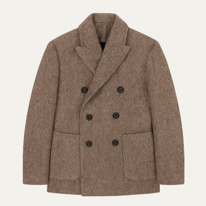 Classic Men's Tweed Wool Winter Blazer Coat - Nocini