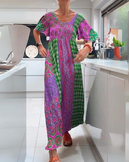 Vintage Style Party Maxi Dress