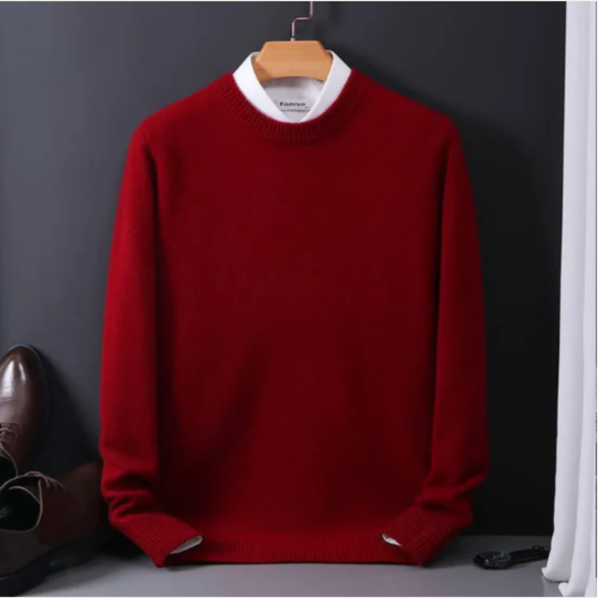 Soft Men's Cashmere Crew Neck Jumper Sweater