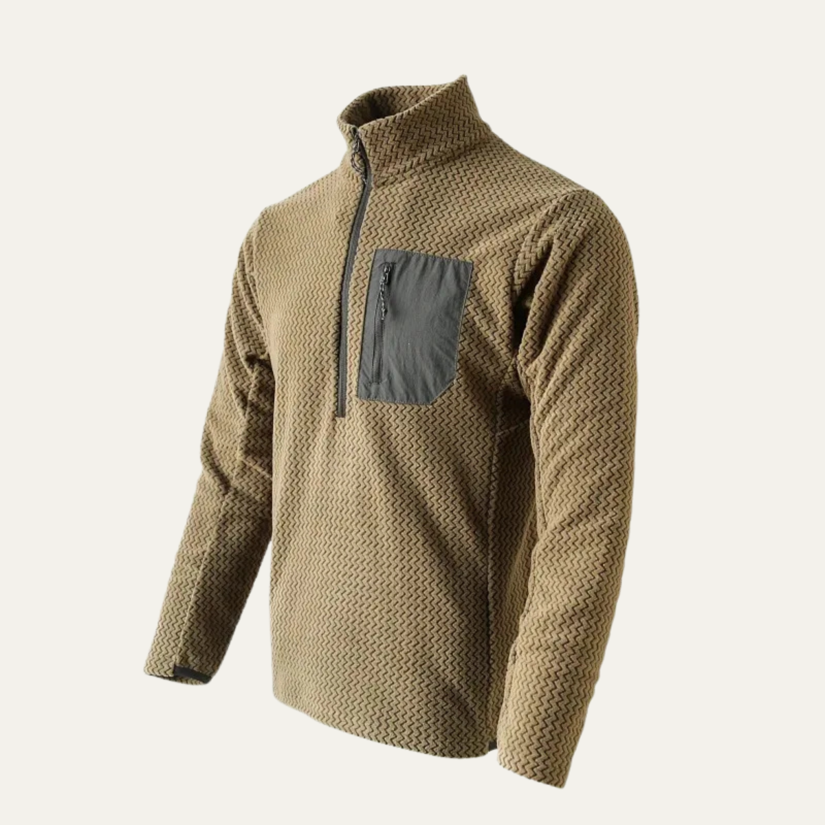 Soft Men's Cashmere Crew Neck Sweater with Pocket