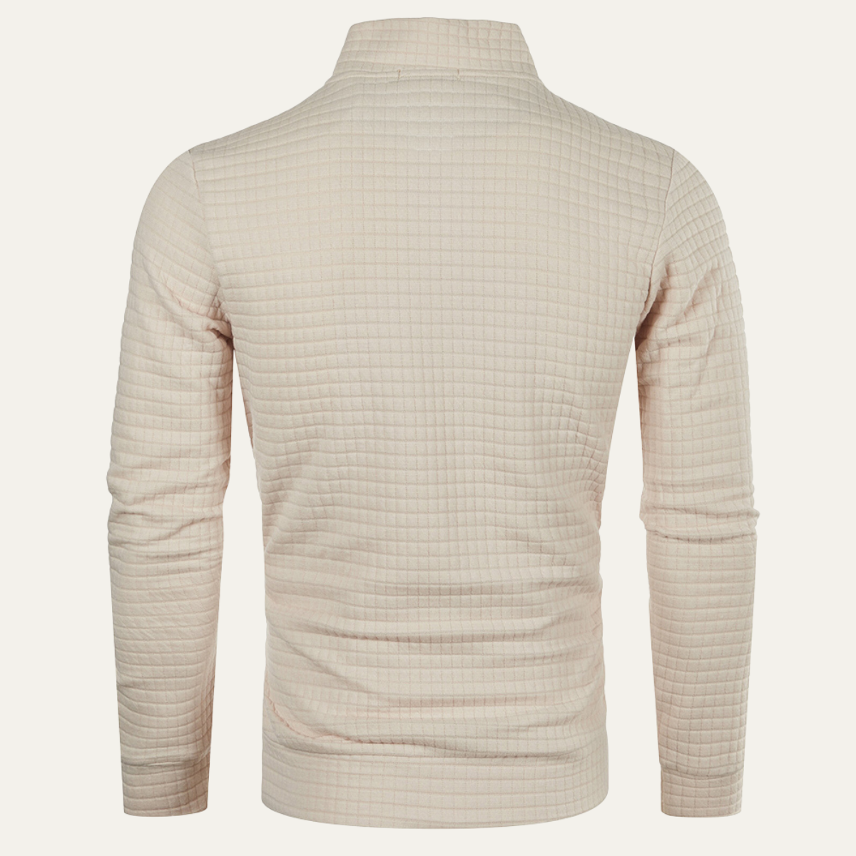 Slim Fit Men's Breathable Quilted Zip Sweater
