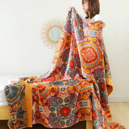 Colorful Double Sided Throw Blanket