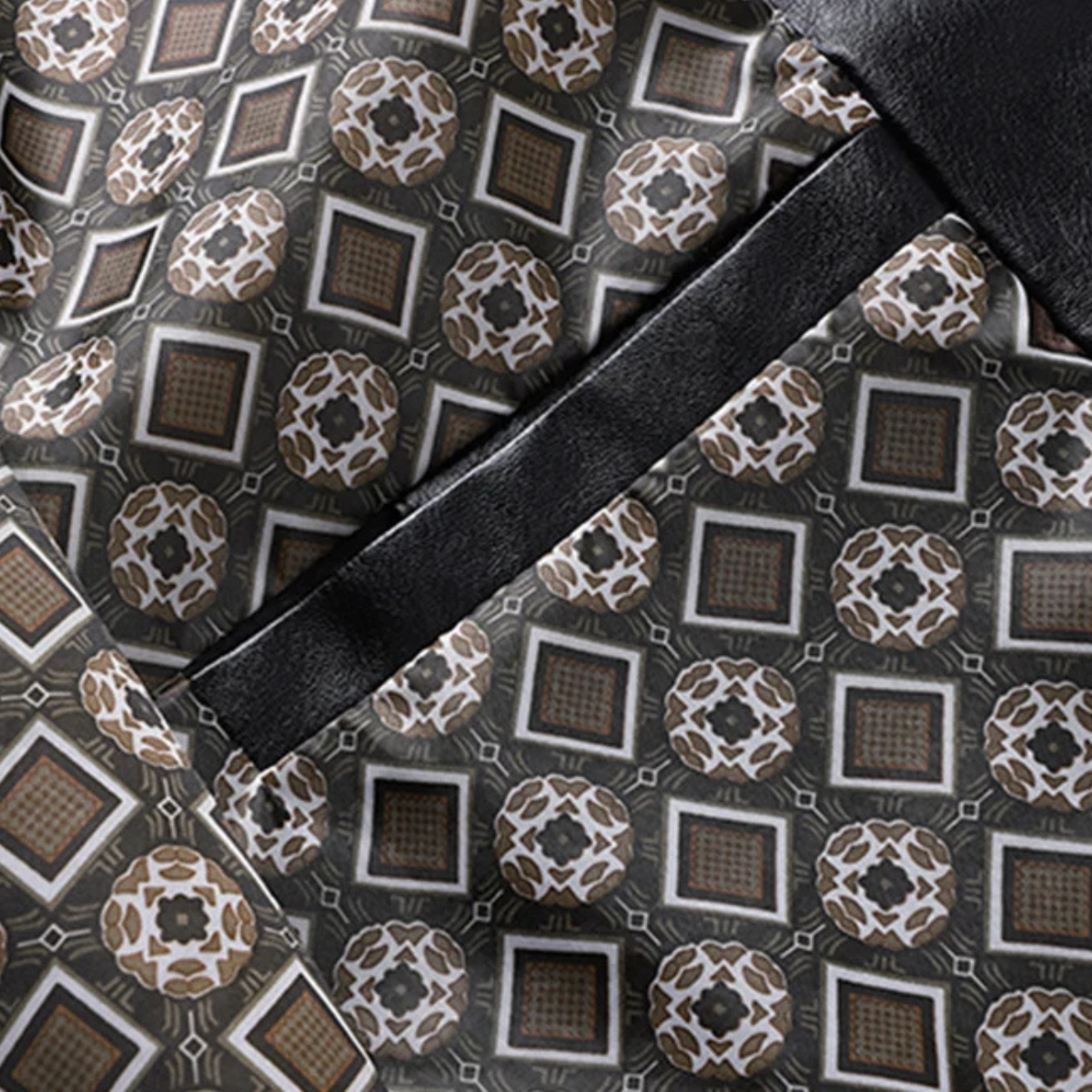 Classic Mens Leather Button Down Coat