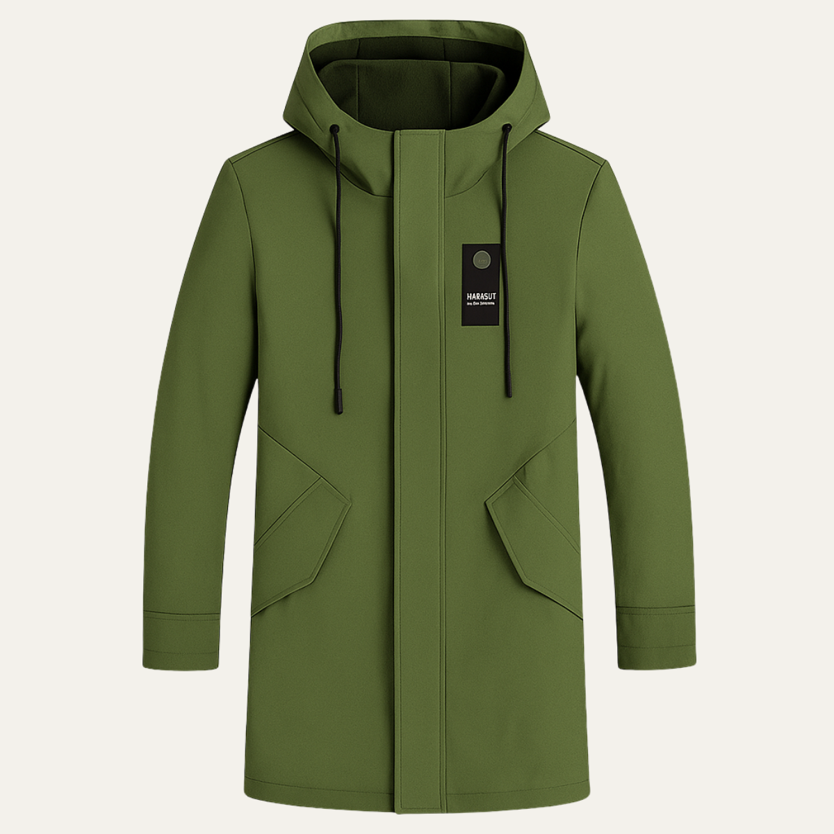 Men's Slim Fit Hoodie Jacket with Drawstring Waist - Nocini