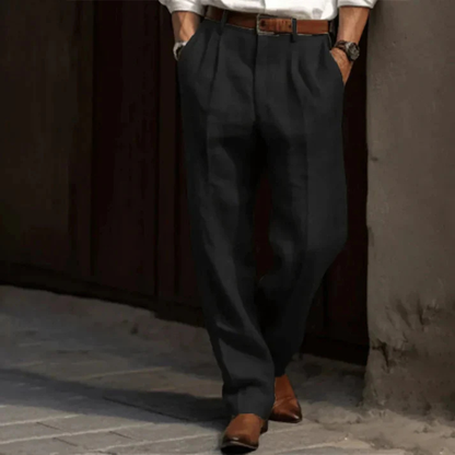 Timeless Fit Men's Classic Pleated Dress Pants