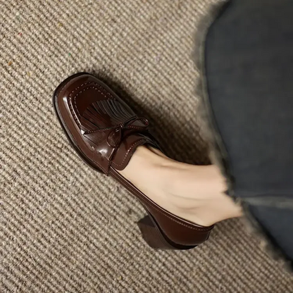 Elegant Women's Loafer Heel Shoes