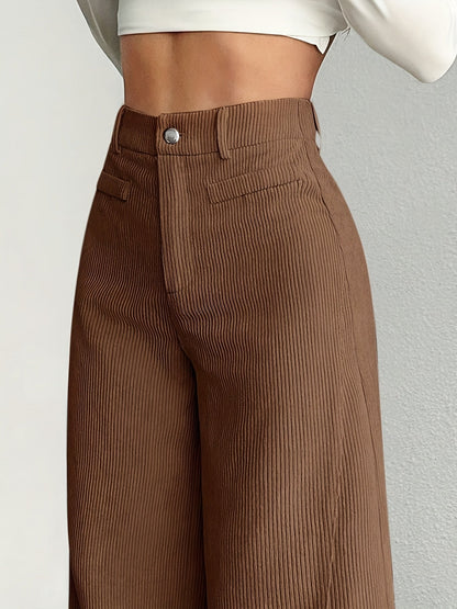 Comfortable High Waisted Wide Leg Pants