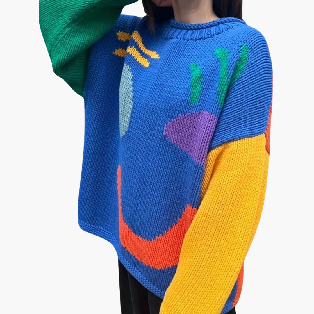 Cozy Women's Jumper with Large Fit and Fun Design