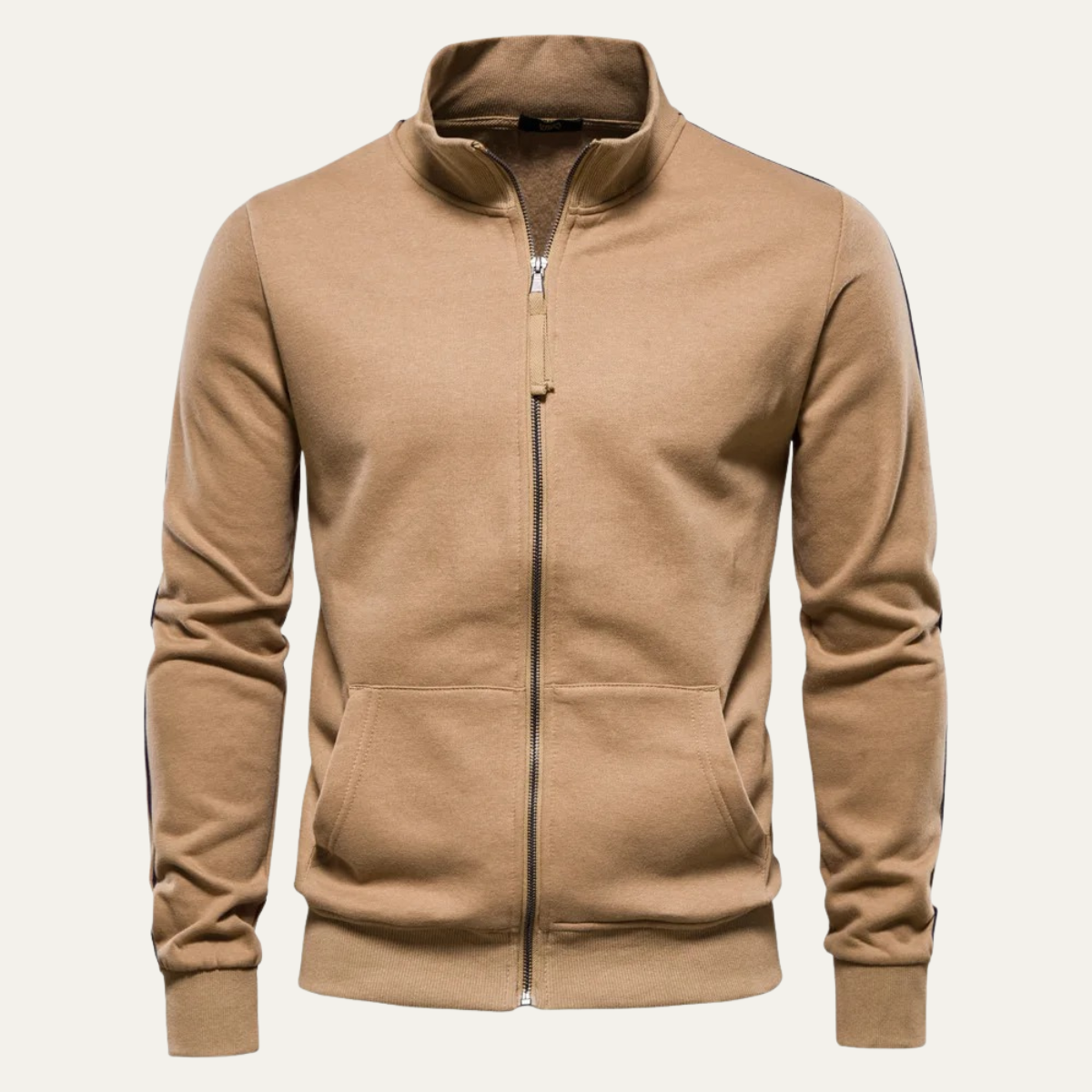Relaxed Fit Men's Zipper Cotton Bomber Jacket
