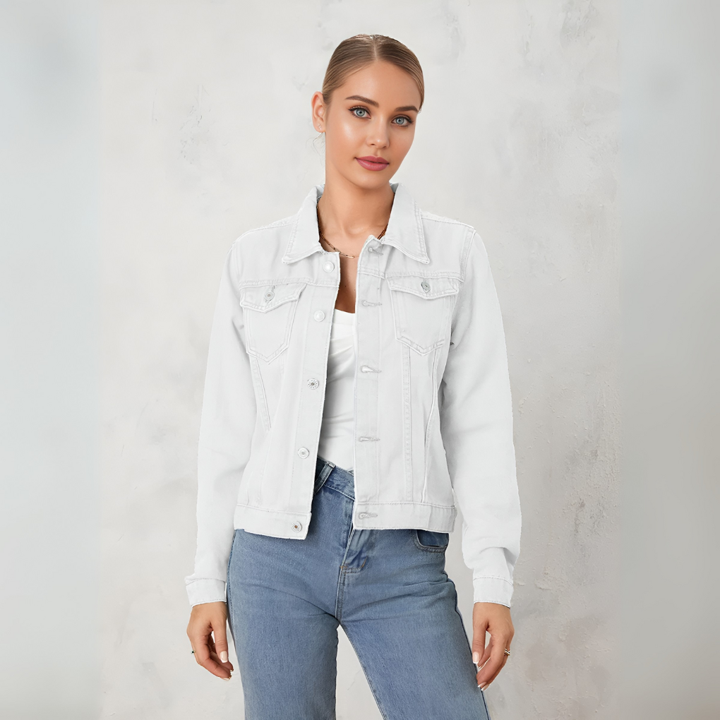 Timeless Blue Jeans Button Jacket