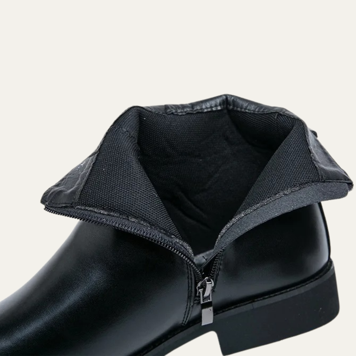 Men's Genuine Leather Side Zip Ankle Boots