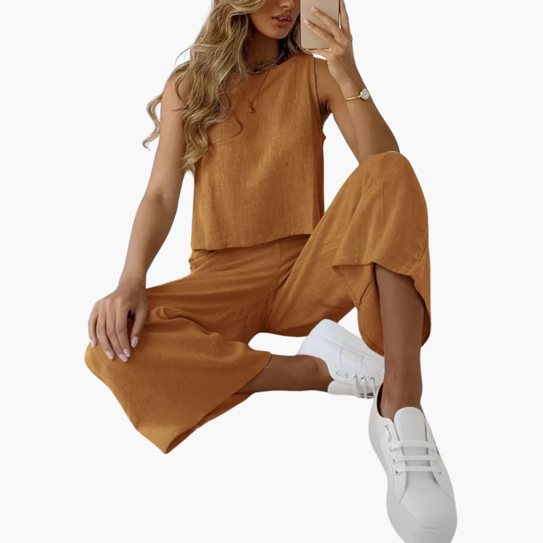 Relaxed Fit 2 Piece Outfit for Women - Casual Summer Wear
