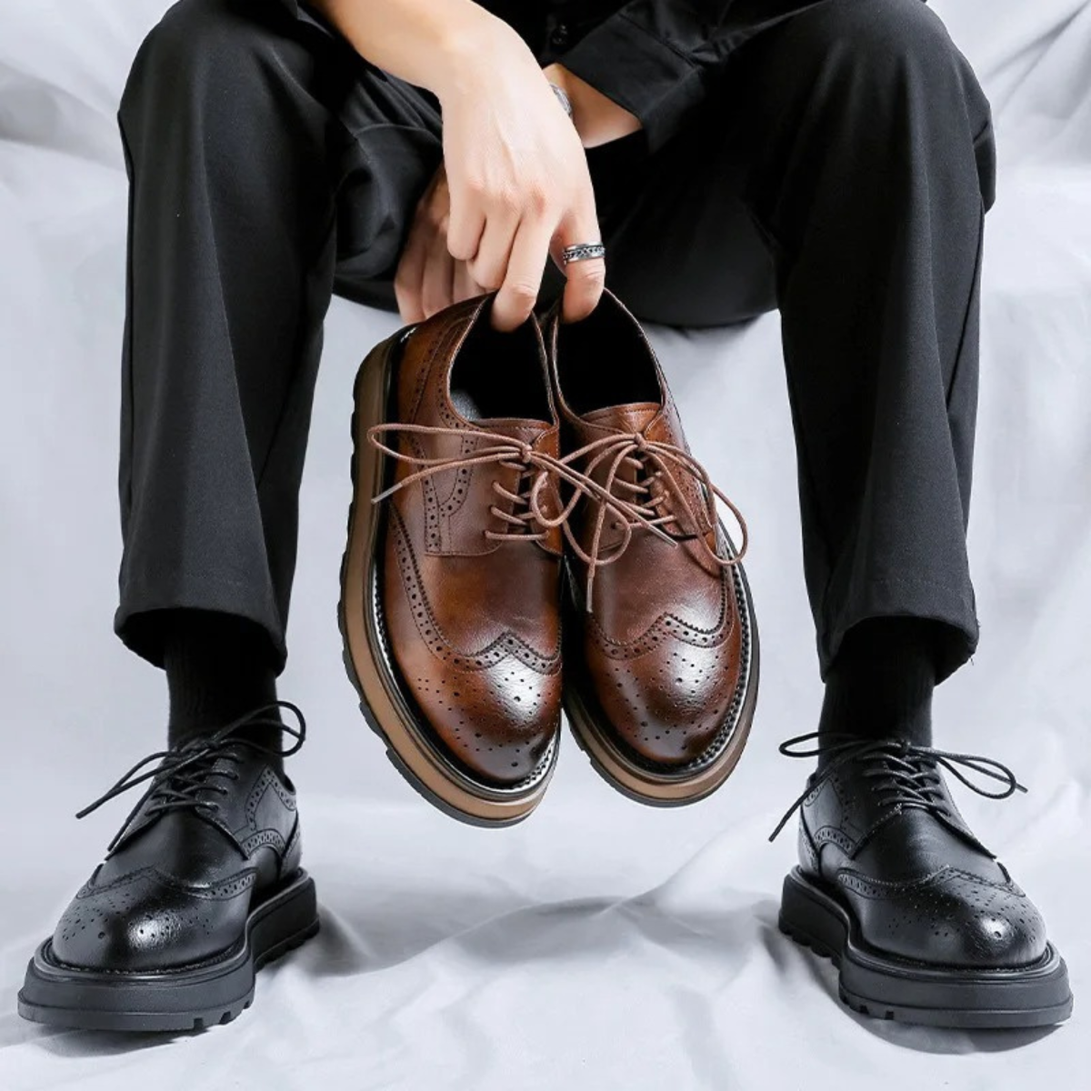 Luxury Mens Genuine Leather Oxford Shoes