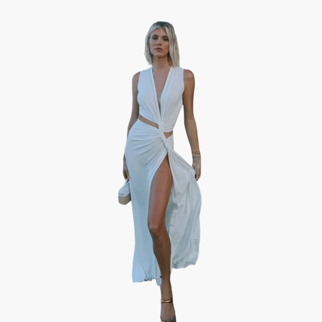 Sunny Women's V-Neck Cut Out Dress