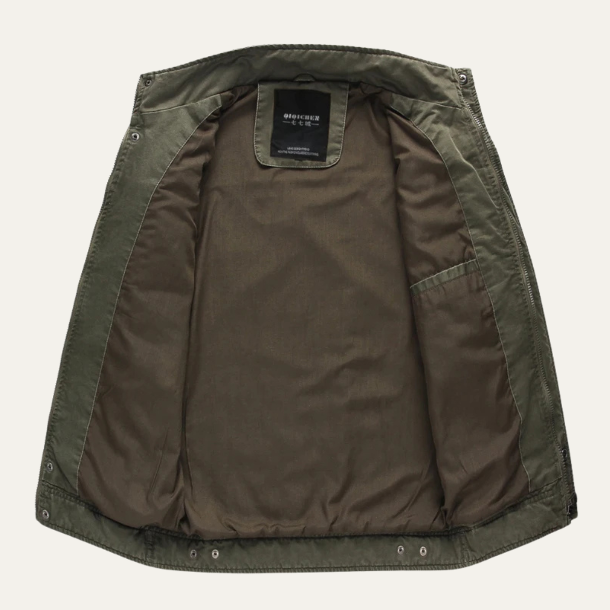 Rugged Mens Military Style Cargo Coat