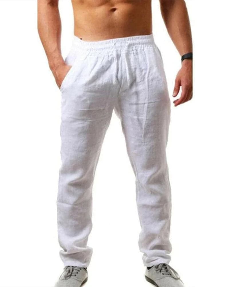 Comfortable Mens Cotton Pants Elastic Waistband - Nocini