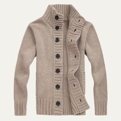 Thick Warm Men's Cable Knit High Neck Sweater