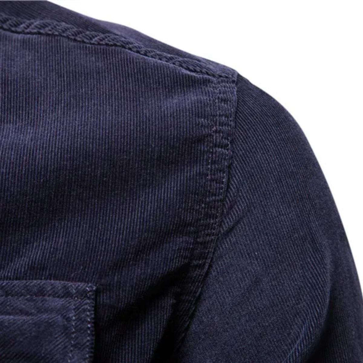 Relaxed Fit Corduroy Button Down Shirt for Men