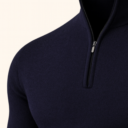 Men's Quarter Zip Fleece Pullover Sweater