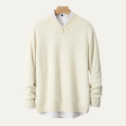 Luxury Men's Crew Neck Cashmere Knit Sweater