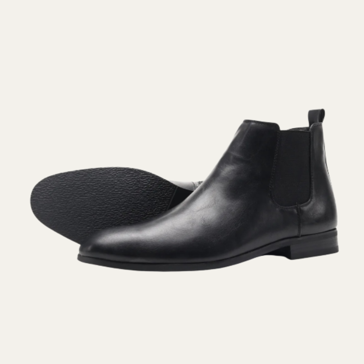 Classic Men's Leather Chelsea Ankle Boots with Stretch Sides - Nocini