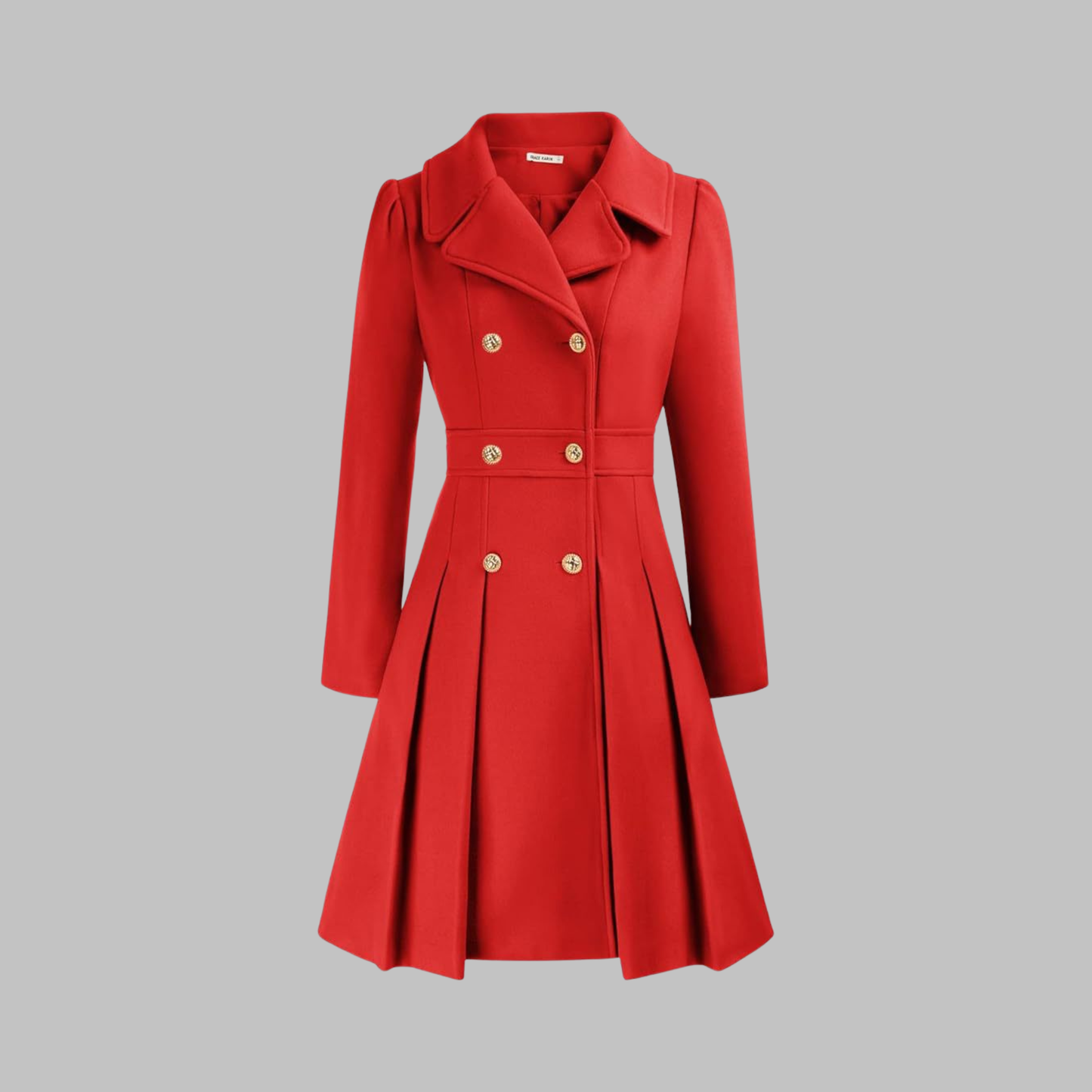 Elegant Double Breasted Long Coat