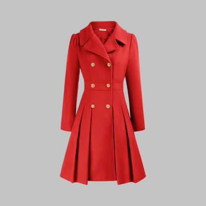Elegant Double Breasted Long Coat
