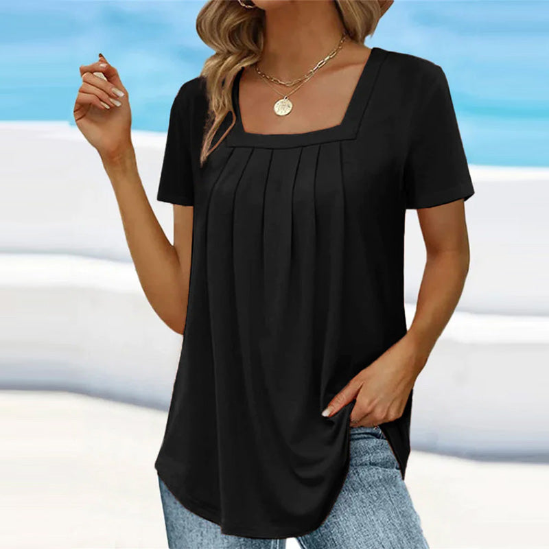 Elegant Ladies' Ruffled Front Blouse