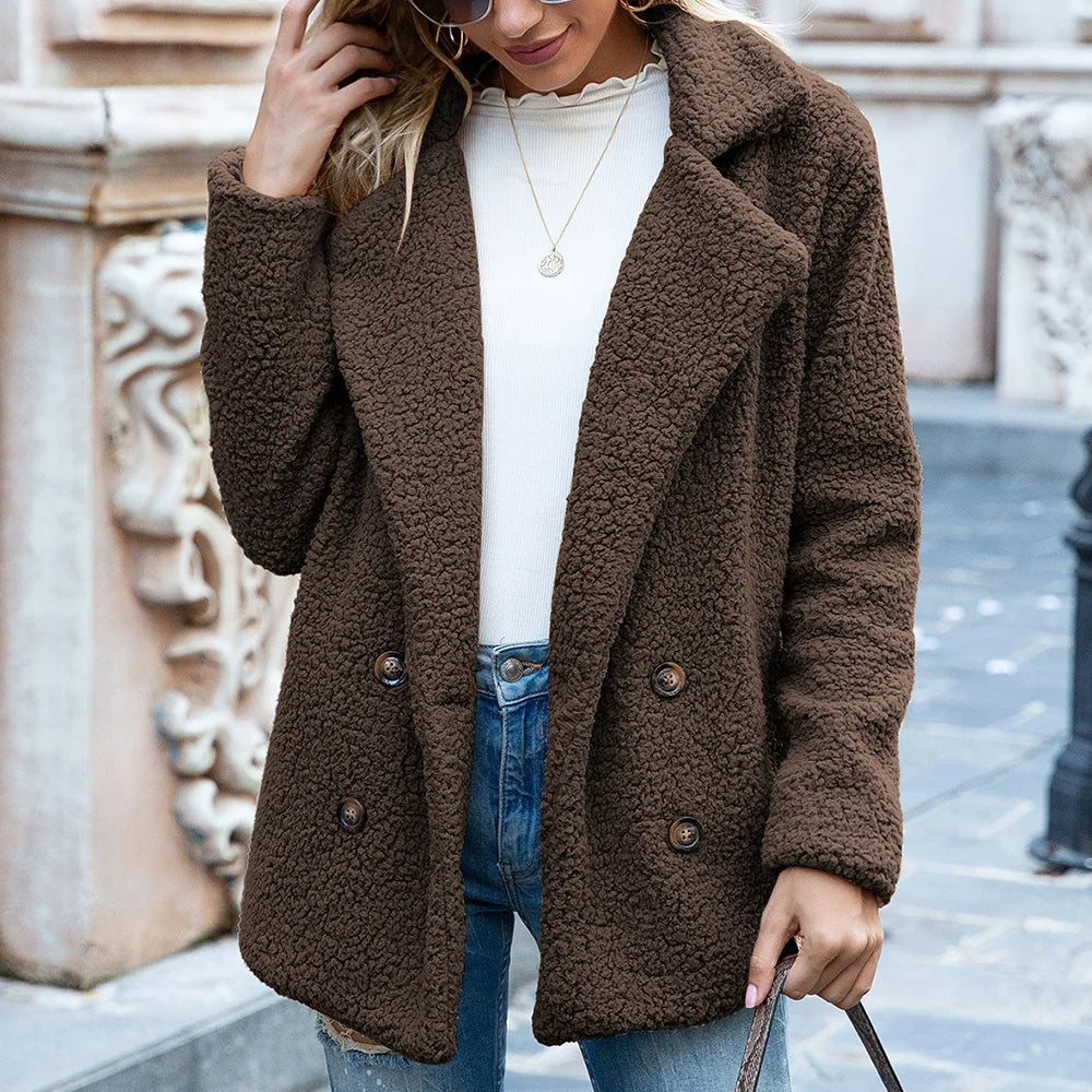 Classic Double-Breasted Wool Coat