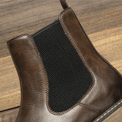 Luxury Men's Leather Ankle Chelsea Boots