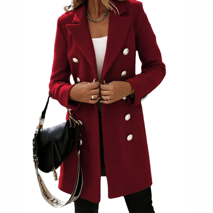 Stylish Women's Winter Wool Overcoat