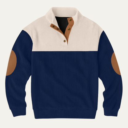 Relaxed Fit Mens Corduroy Pullover Sweater - Nocini