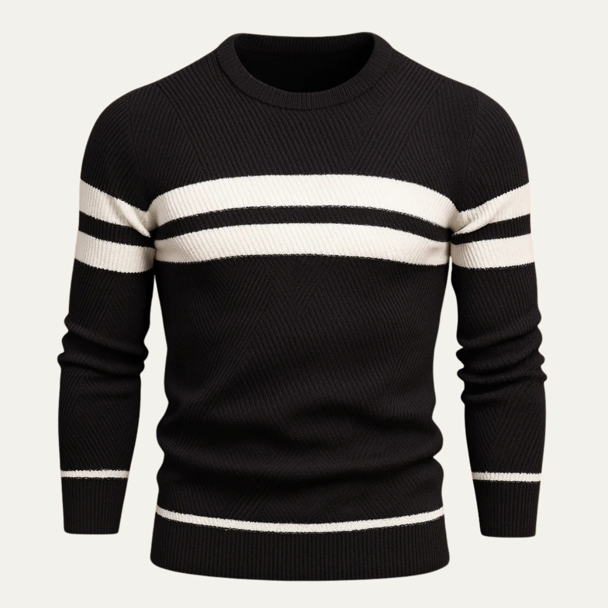 Classic Striped Crew Neck Sweater